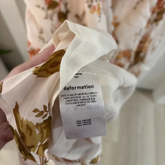 NWT Reformation Senna Bella Floral High Slit Sleeveless Maxi Dress Size 16 New - Picture 11 of 11